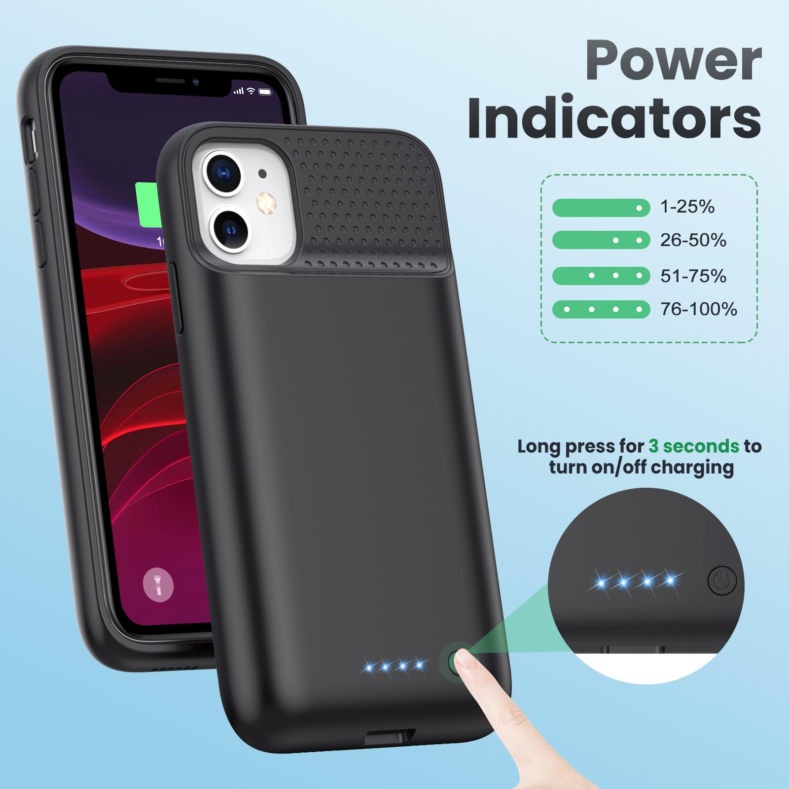 Amazon.com: HETP Battery Case for iPhone 11/XR (6.1inch),Upgraded